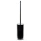 Toilet Brush, Black Frosted Glass With Chrome Handle